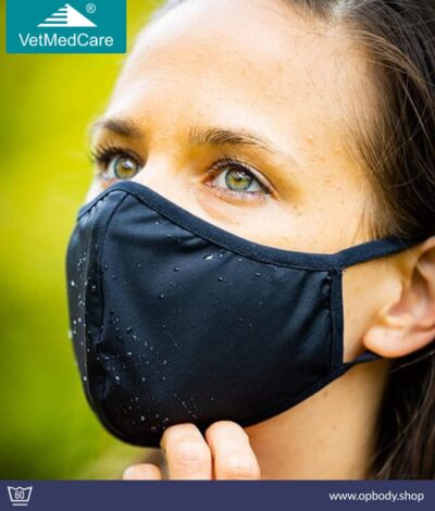 MNS Schutzmaske von ZAZA | Mund Nasen Form Schutzmaske | schwarz & hydrophob | 100% wiederverwendbar 5 Schutzmaske schwarz - Mund und Nasen Maske Textil