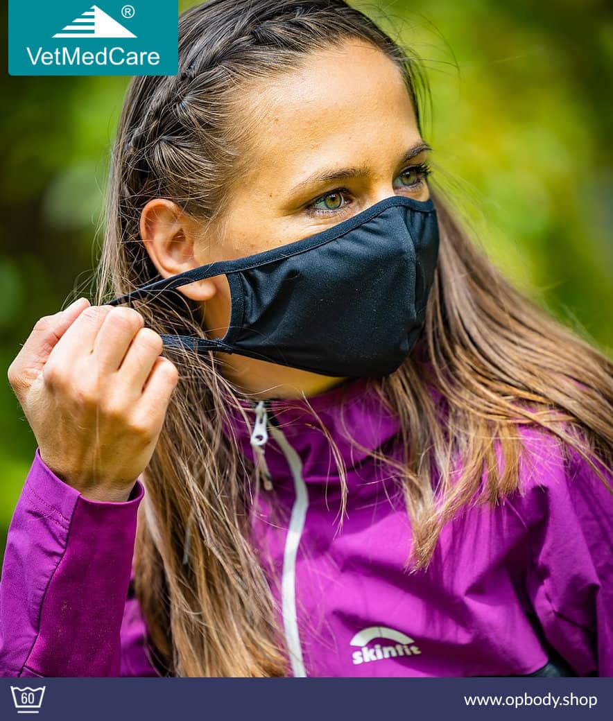 Schutzmaske schwarz - Mund und Nasen Maske Textil Schutzmaske schwarz - Mund und Nasen Maske Textil