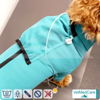 Dog system bodysuit with legs + zip + additional function | Dog bodysuit - full body bodysuit with 4 legs | VetMedCare®