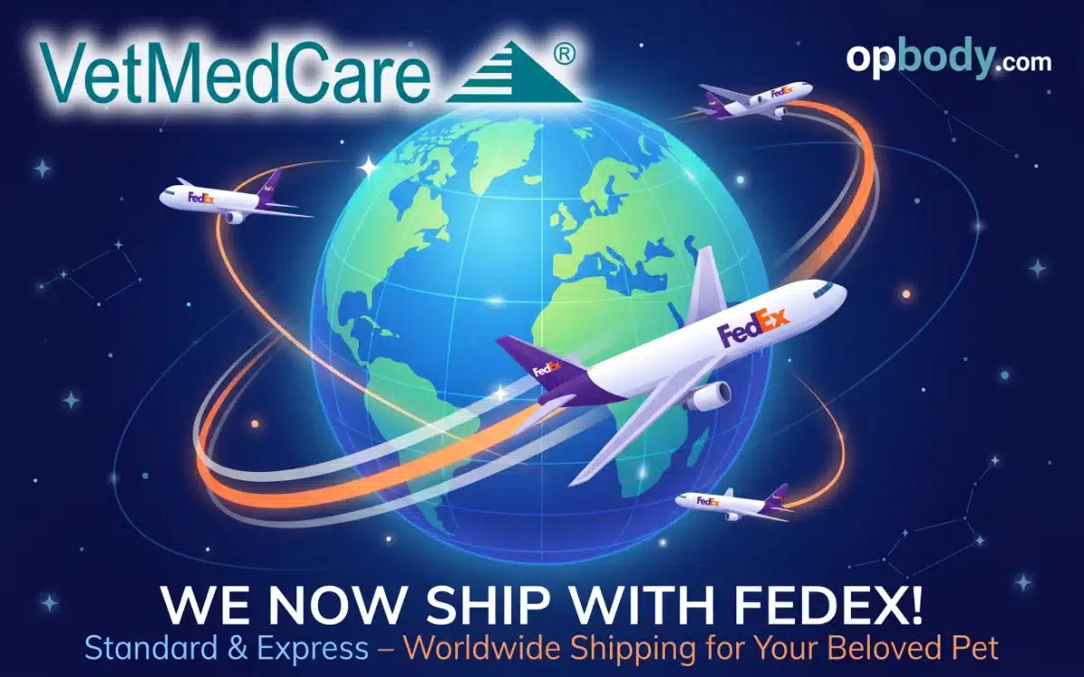 FedEx Shipping Now Available in Our Shop | When Speed and Precision Matter 1 VetMedCare Surgical Bodysuits for Animals | Animal Bodysuits – Worldwide FedEx Delivery